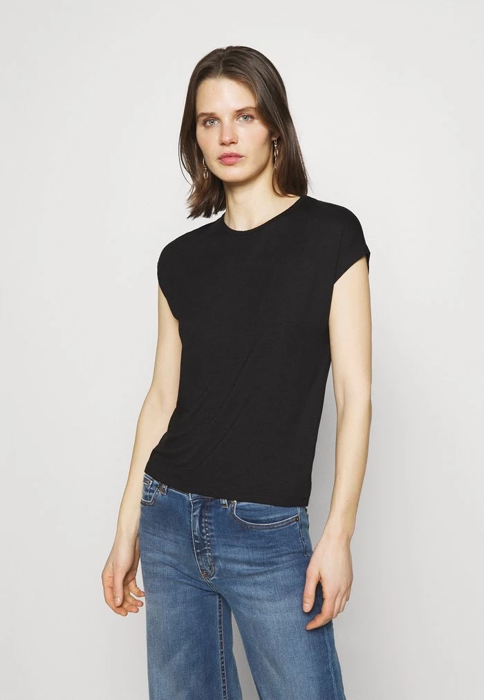 T-Shirt ANNA FIELD Anna Field Basic T-shirt Noir Femme | WJU-1080601